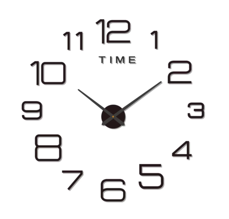 Ceas de Perete Decorativ ZH00220 fara rama 60 cm Cifre Autoadezive design modern pentru Living si Birou