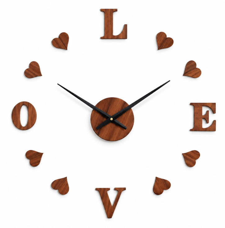 Ceas de Perete DIY LOVE fara rama mecanism Quartz ZH01720