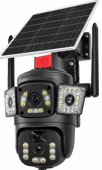 Camera de Supraveghere Solara 4K Ultra HD PTZ WiFi 360 Dual Lens senzor PIR A9 3