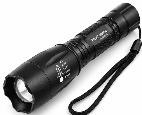 Lanterna LED de mana reincarcabila BL Q1891 T6 cu Zoom 5 moduri de Iluminare incarcare 220V si Auto metalica
