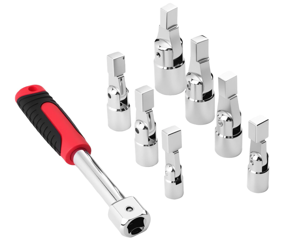 Set cheie 8 piese cu tubulare interschimbabile multifunctionala pentru reparatii auto si bricolaj