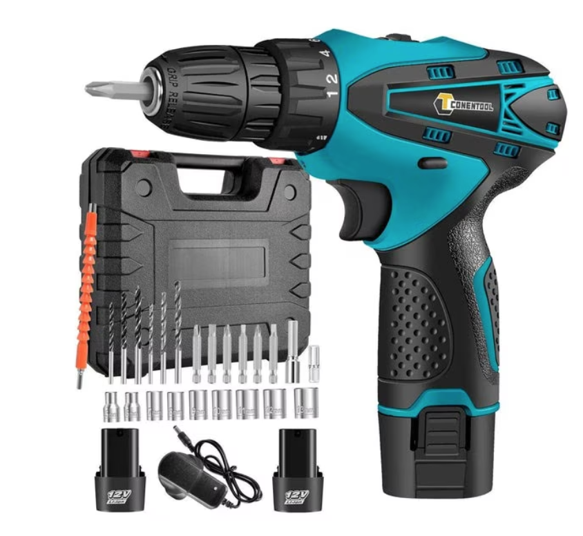 Masina de gaurit si insurubat (surubelnita) 12V cu 2 Acumulatori si 24 Accesorii