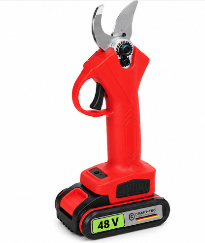 Foarfeca electrica de gradina 2 acumulatori 48V 5Ah lama SK5 diametru taiere 25mm Brushless Crafttec MX1220