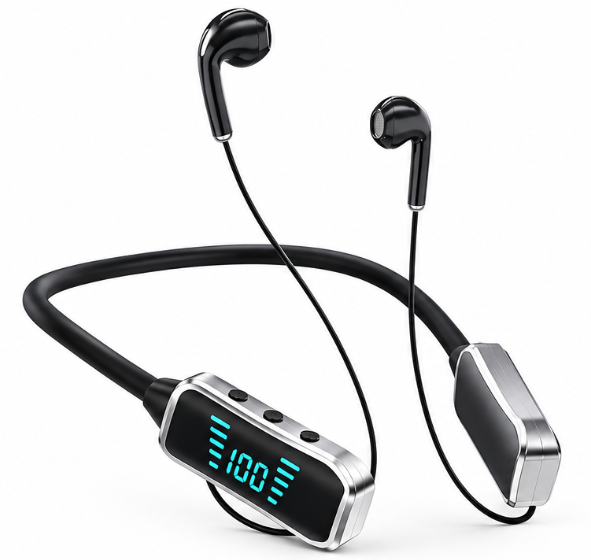 Casti Bluetooth Wireless KL 50 cu Banda Flexibila Ecran LED sport